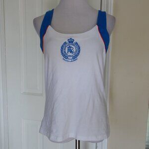 LAUREN ACTIVE – RALPH LAUREN White Logo Tank Top – wmns Large